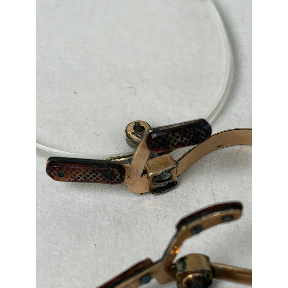 Antique Spring Bridge Pince Nez Glasses 1930s Rimless Gold Filled? - Picture 11 of 13